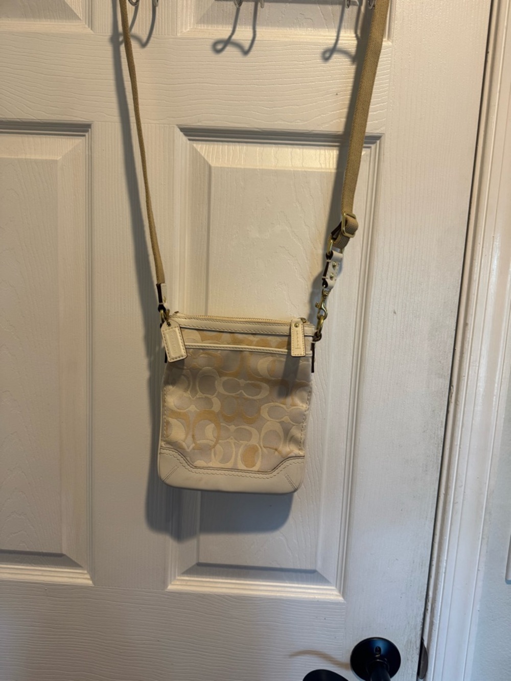 Coach Cream Signature Crossbody Bag